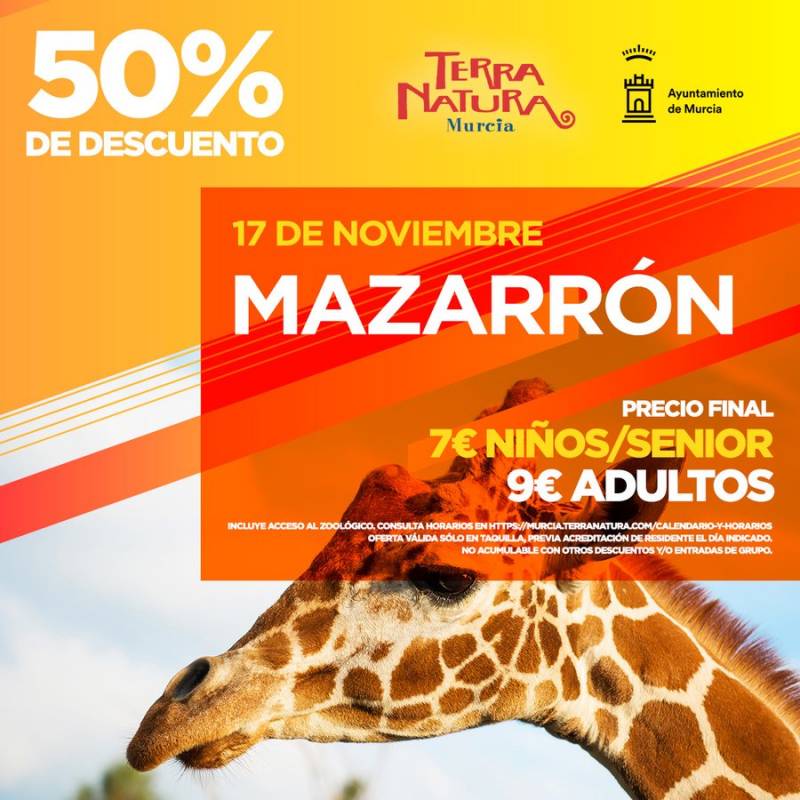 <span style='color:#780948'>ARCHIVED</span> - Half-price tickets to Terra Natura Murcia exclusively for Mazarron residents