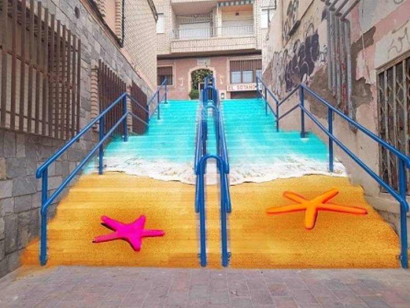 Your chance to vote for the design to adorn the stairways to the Paseo in Puerto de Mazarrón
