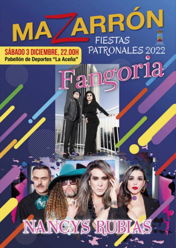 December 3 Fangoria y Las Nancys Rubias live in concert in the Mazarron Fiestas Patronales