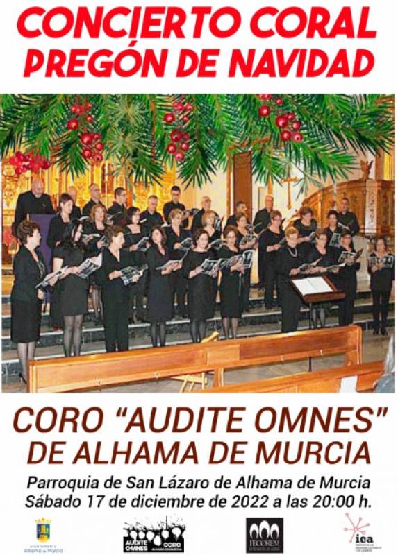<span style='color:#780948'>ARCHIVED</span> - December 17 Christmas choral concert in Alhama de Murcia