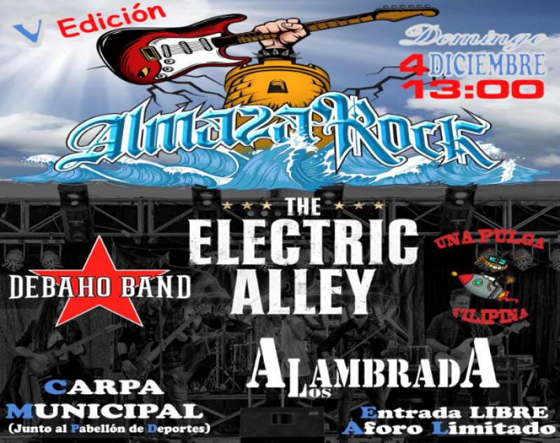 December 4 Almazarock free rock music festival in Mazarron