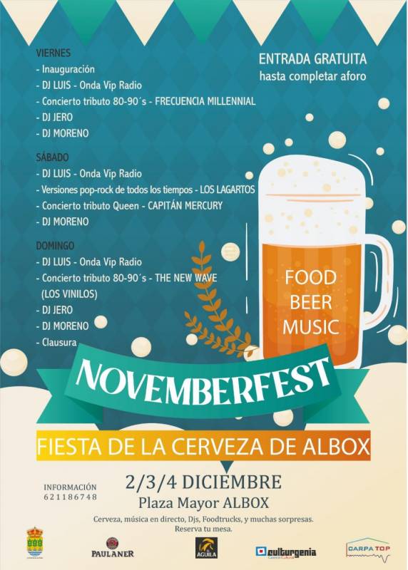 <span style='color:#780948'>ARCHIVED</span> - Eagerly-awaited debut Albox Novemberfest beer festival: December 2-4