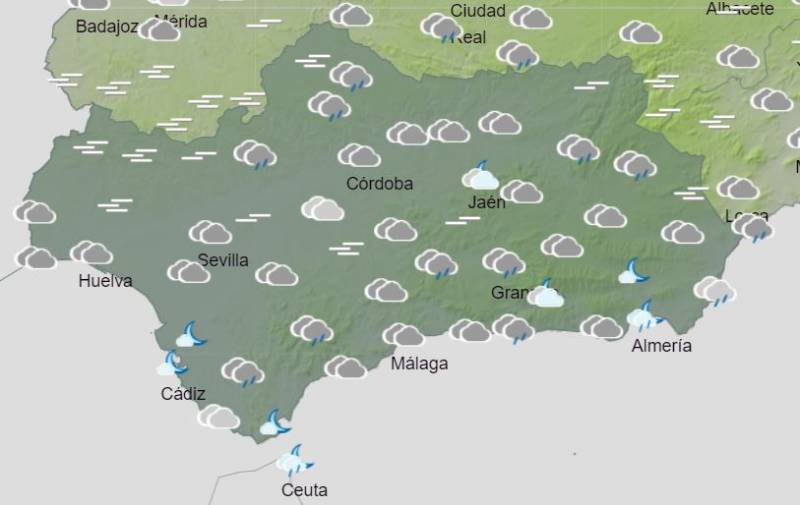 Showers and storms put Andalusia on yellow alert: Weather forecast December 5-11