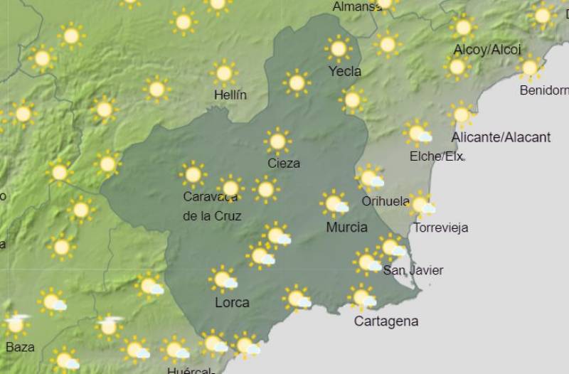 <span style='color:#780948'>ARCHIVED</span> - Winter sunshine and 22-degree heat this New Year: Murcia weather forecast December 26-January 1