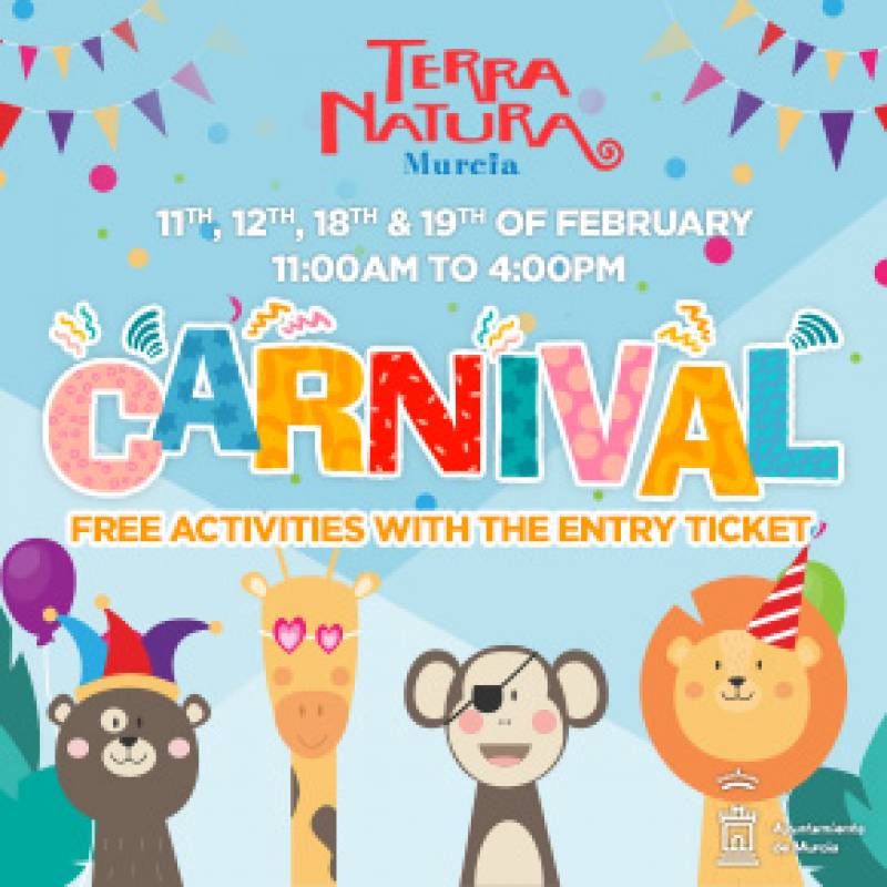 February 11, 12, 18 and 19 Special Carnival deal on FREE activities at Terra Natura Murcia