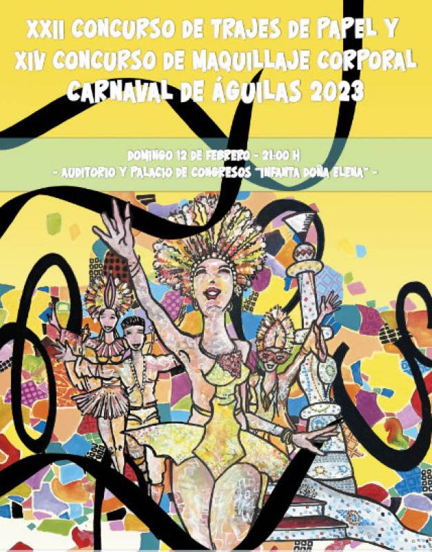 <span style='color:#780948'>ARCHIVED</span> - February 12 Carnival paper costume and body painting contest at the Aguilas auditorium
