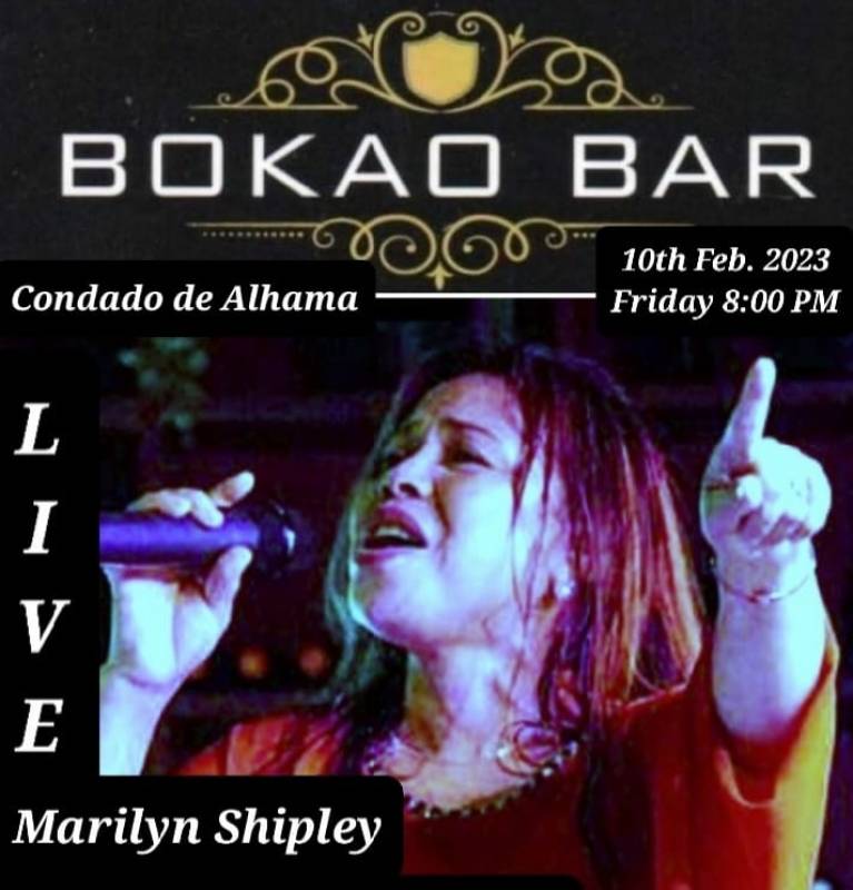 <span style='color:#780948'>ARCHIVED</span> - February 10 Marilyn Shipley appearing at the Bokao Bar, Condado de Alhama Golf Resort