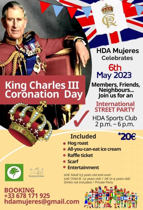 May 6 King Charles III coronation party on Hacienda del Alamo Golf Resort