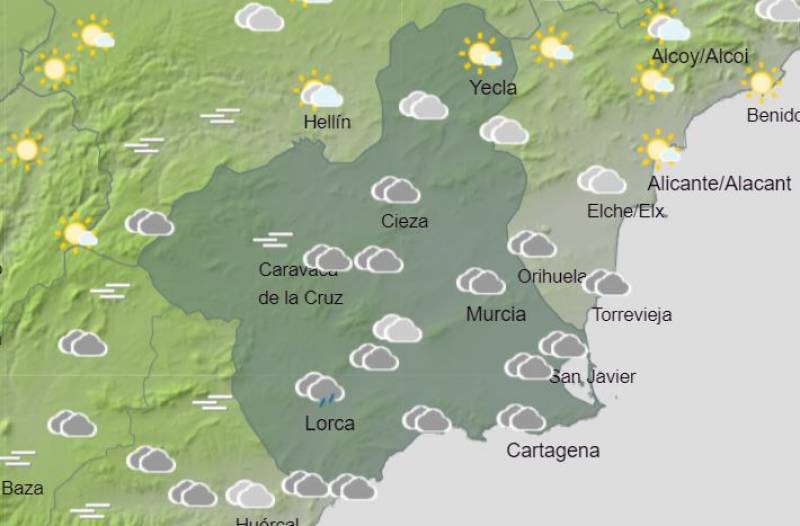 <span style='color:#780948'>ARCHIVED</span> - Temperatures creep back up and Murcia dries out: weekly weather forecast February 13-19