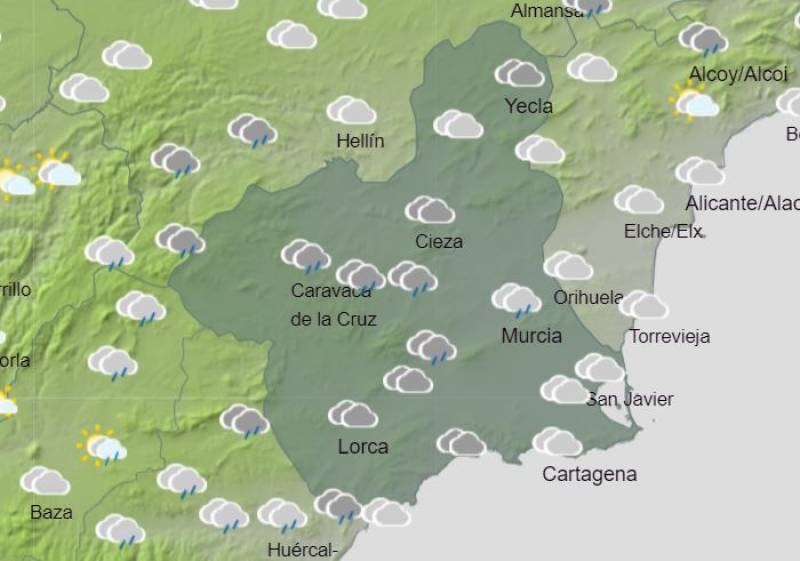 <span style='color:#780948'>ARCHIVED</span> - Temperatures creep back up and Murcia dries out: weekly weather forecast February 13-19