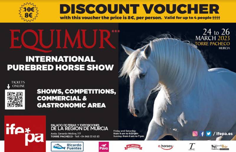 March 24 to 26 Equimur horse show at the IFEPA centre in Torre Pacheco
