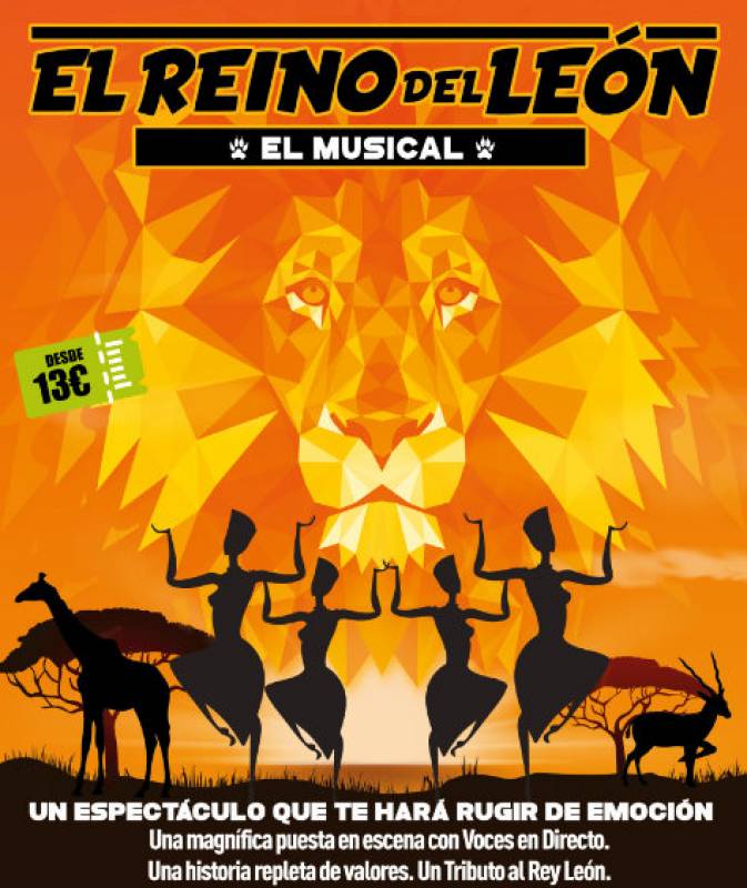 April 23 The Lion Kingdom musical in Aguilas