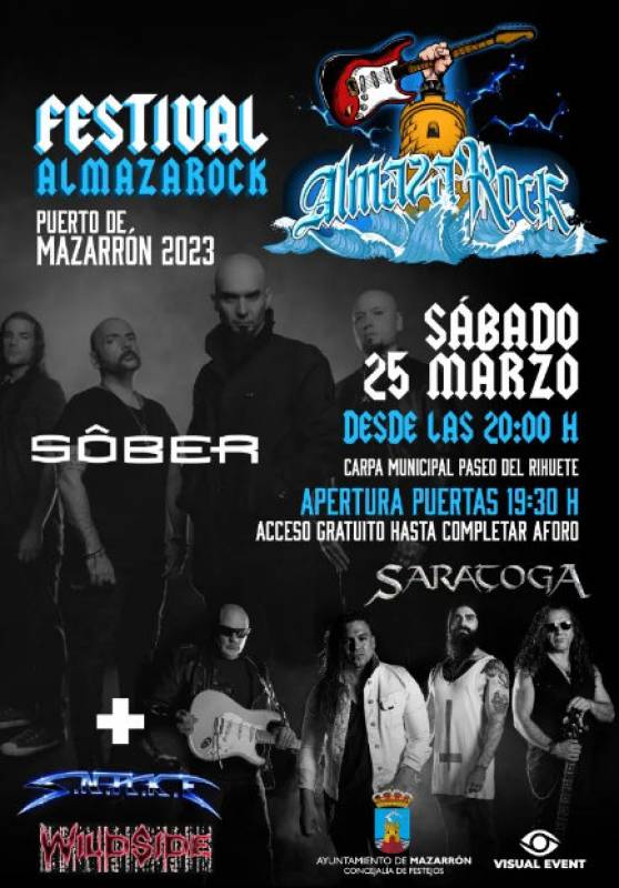 March 25 Free Almazarock music festival in Puerto de Mazarron