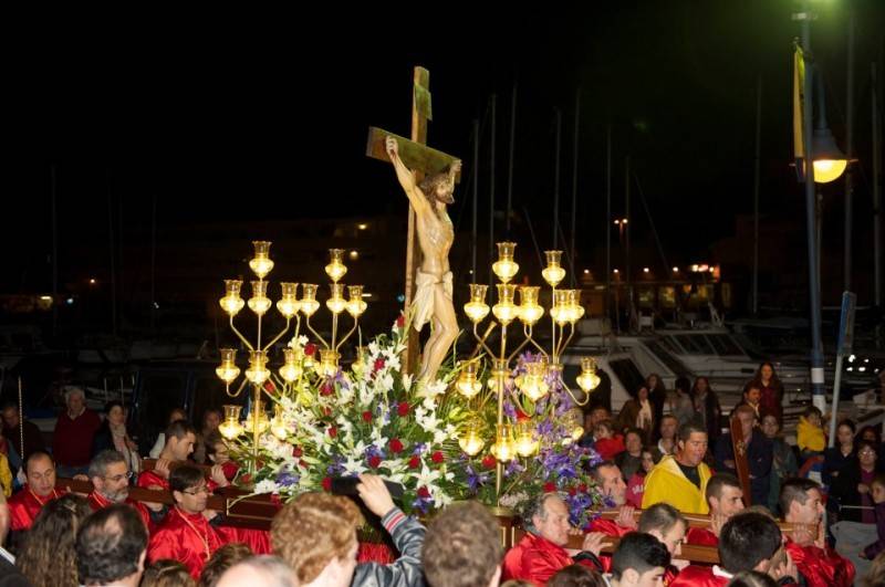 Thursday April 6 Semana Santa procession in Cabo de Palos