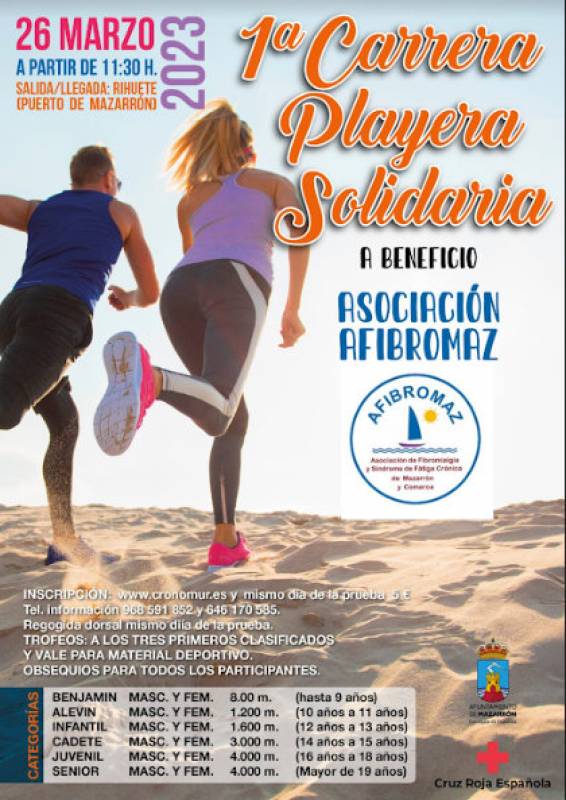 <span style='color:#780948'>ARCHIVED</span> - March 26 Charity beach run in Puerto de Mazarron