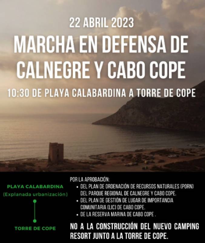 <span style='color:#780948'>ARCHIVED</span> - April 22 Protest march against proposed new campsite at Torre de Cope