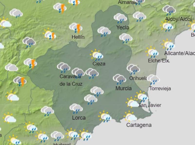 <span style='color:#780948'>ARCHIVED</span> - Rain forecast for this weekend: Murcia weather May 11-14