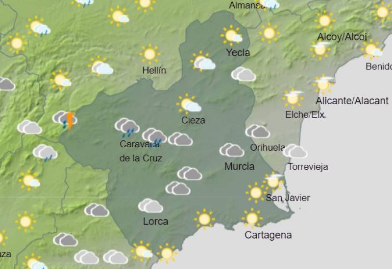 <span style='color:#780948'>ARCHIVED</span> - Rain forecast for this weekend: Murcia weather May 11-14