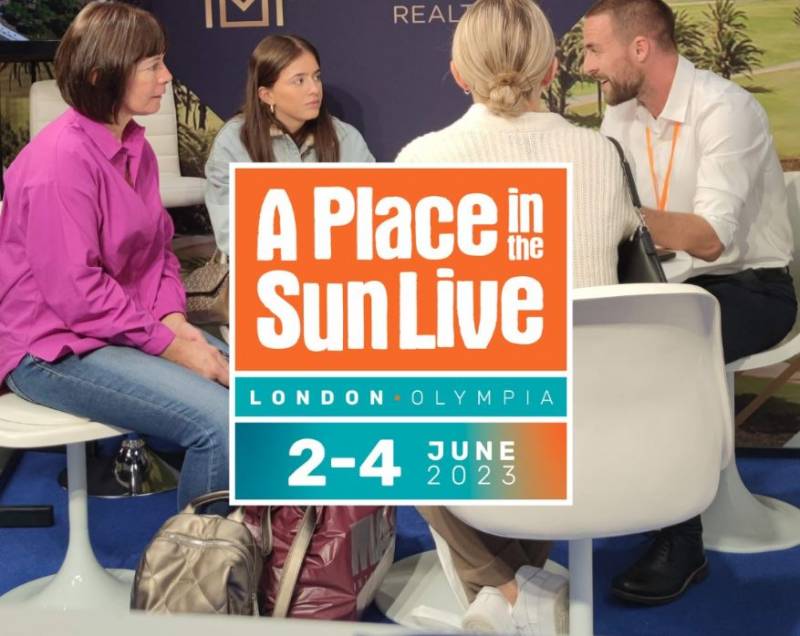 June 2-4 A Place in the Sun Live event in London featuring Micasamo Realty