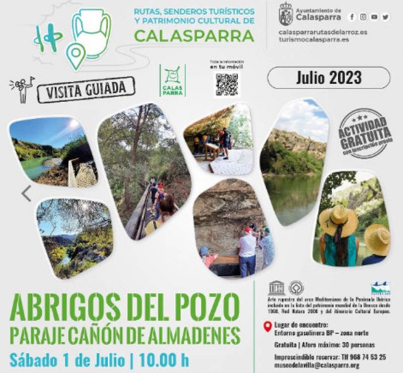 July 1 Free tour of the Abrigos del Pozo site close to Calasparra