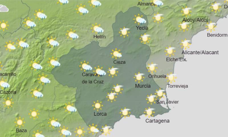 Temperatures soar as the rains subside: Murcia weather forecast June 12-18