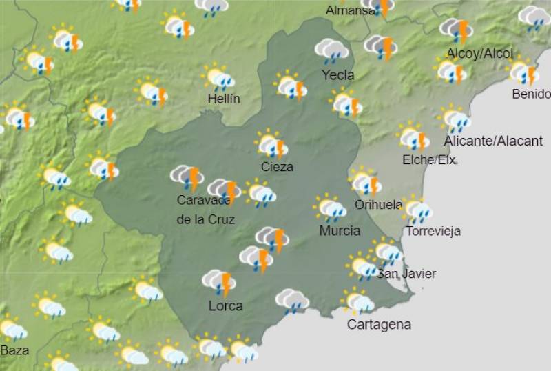 Temperatures soar as the rains subside: Murcia weather forecast June 12-18