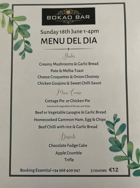 June 18 Sunday Lunch at the Bokao Bar, Condado de Alhama Golf Resort