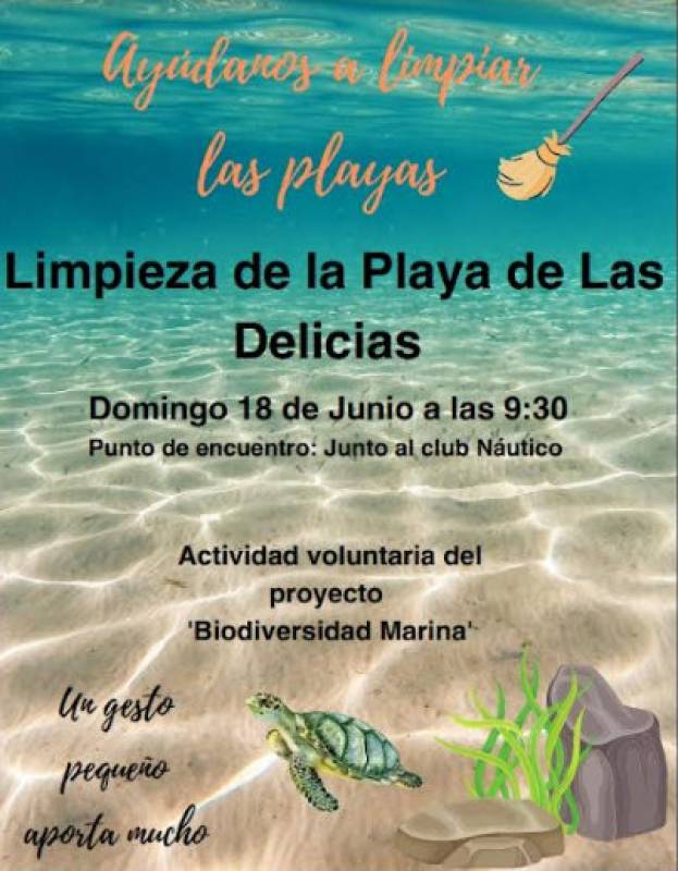 June 18 Schoolchildren’s beach cleaning activity in Aguilas