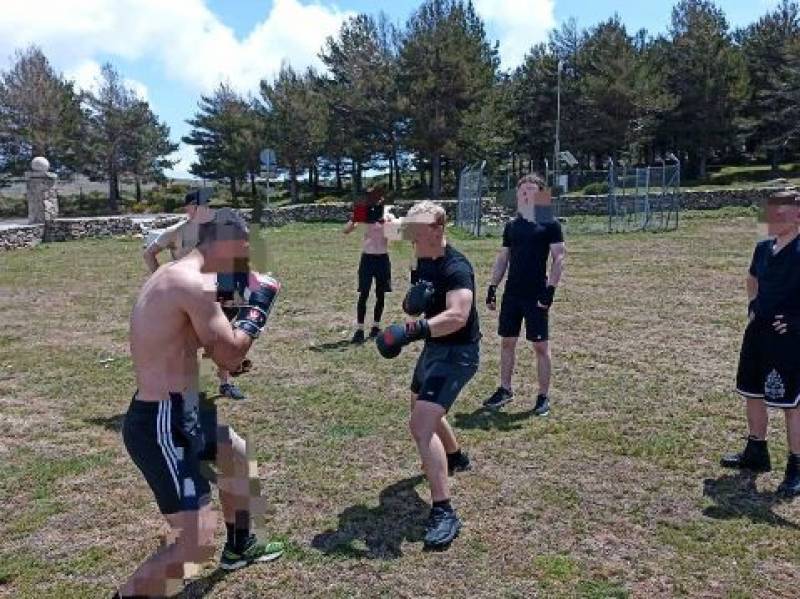 Spanish and German neo-Nazis share tactics and fighting techniques in Madrid