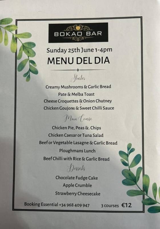 June 25 Sunday Lunch at the Bokao Bar, Condado de Alhama Golf Resort