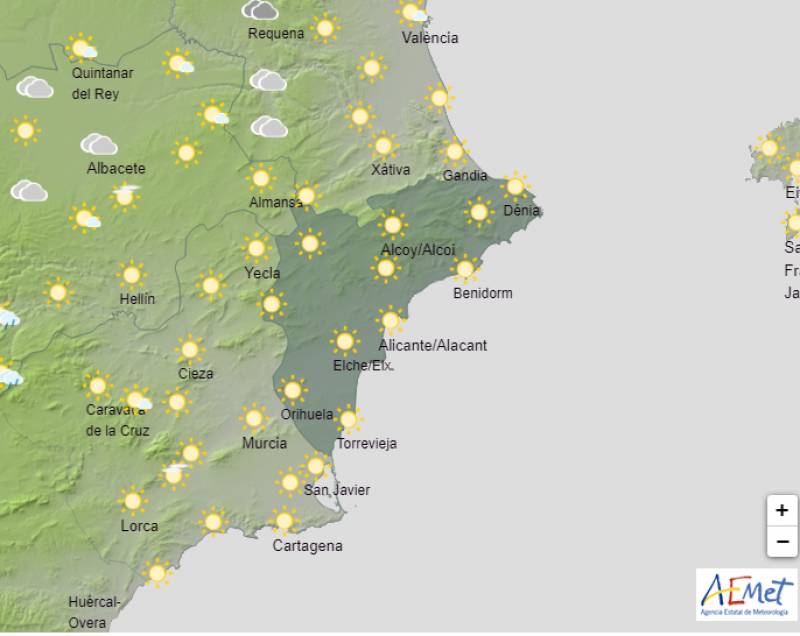Highs of 35 degrees in Alicante province this week: weather forecast June 26-29