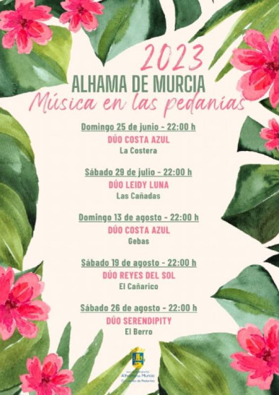 August 13 Free open-air concert in the Alhama de Murcia village of Gebas