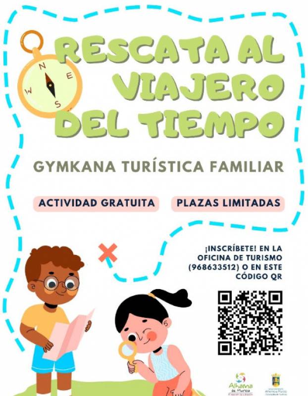 August 16 Rescue the Time Traveller of Alhama de Murcia in the free interactive gymkhana activity – in Spanish