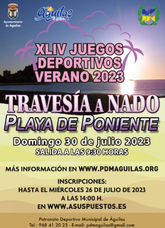 July 30 Open-water swim at the beach of Poniente in Aguilas