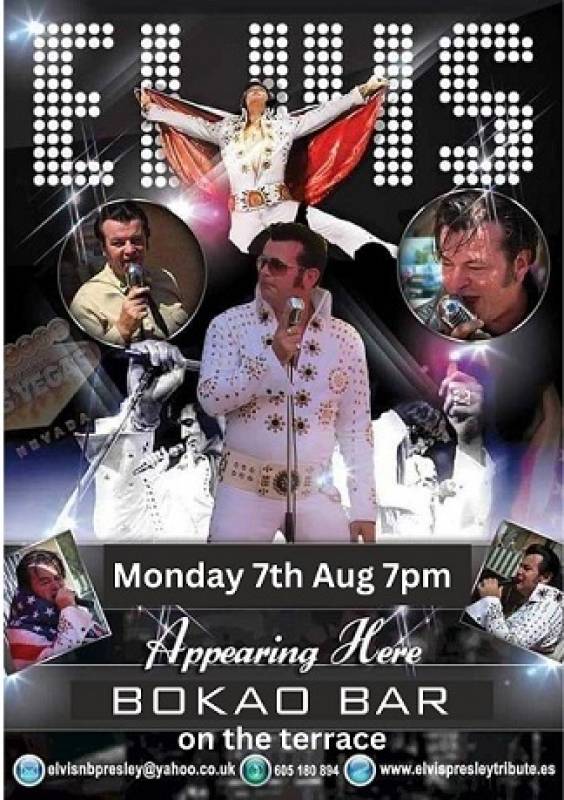 August 7 The Elvis Experience at the Bokao Bar, Condado de Alhama Golf Resort