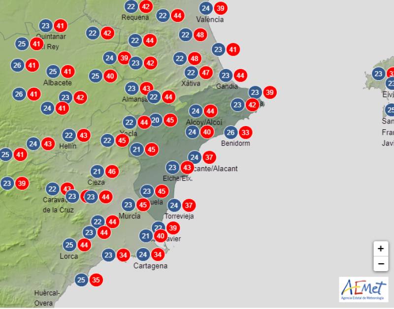 Heatwave hits with soaring temperatures: Alicante weather forecast Aug 7-10