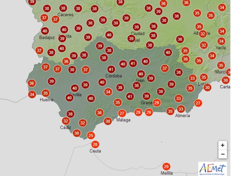 Highs of 45 degrees as heatwave takes hold: Andalucia weather forecast Aug 7-10