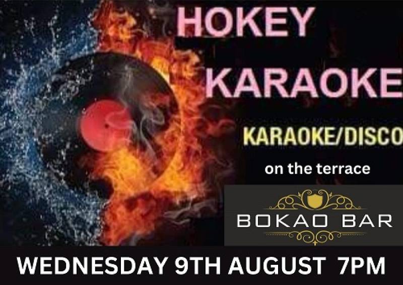 August 9 Hokey Karaoke at the Bokao Bar, Condado de Alhama Golf Resort