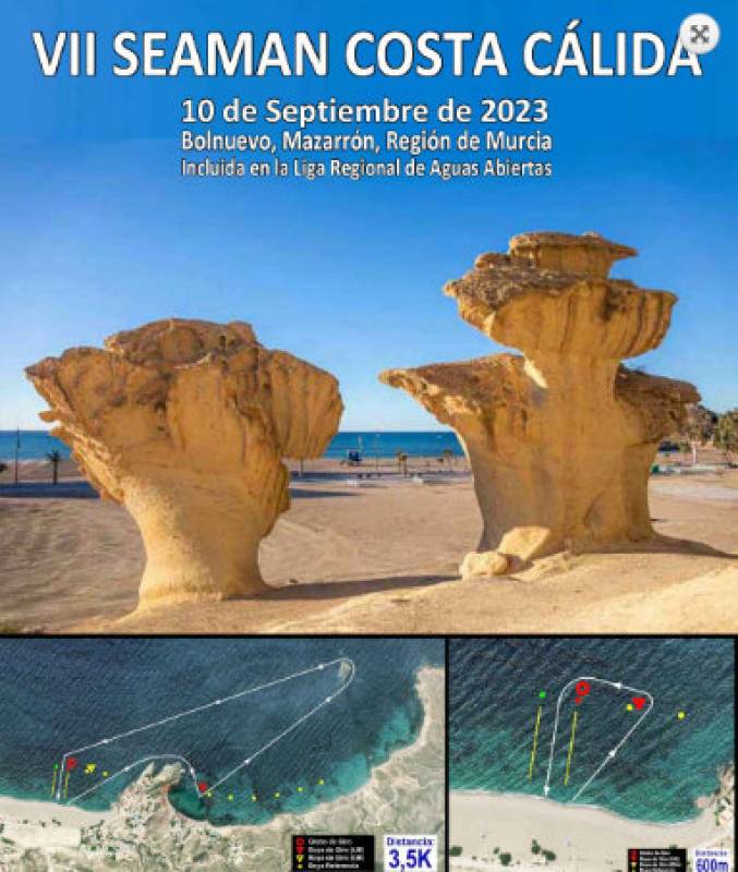 September 10 Seaman Costa Cálida open water swimming races in Bolnuevo