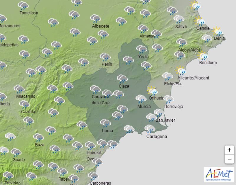 Violent storms and hail showers could hit this weekend: Murcia weather forecast Aug 31-Sept 3