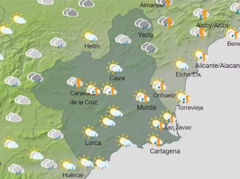 Heavy rain on the horizon: weather forecast in Murcia from September 11 to 17