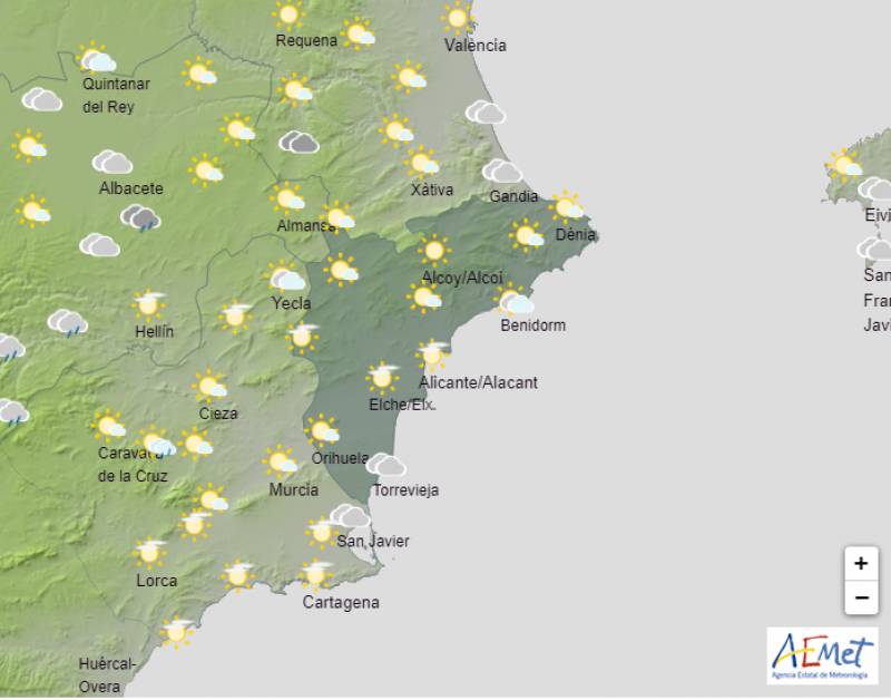 Cloudy skies and a chance of storms: Alicante weather forecast Sept 11-14