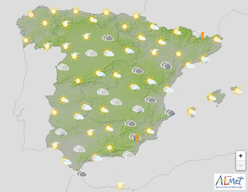 An Isolated Cold Storm hits Spain this weekend: Spain weather forecast Sept 14-17