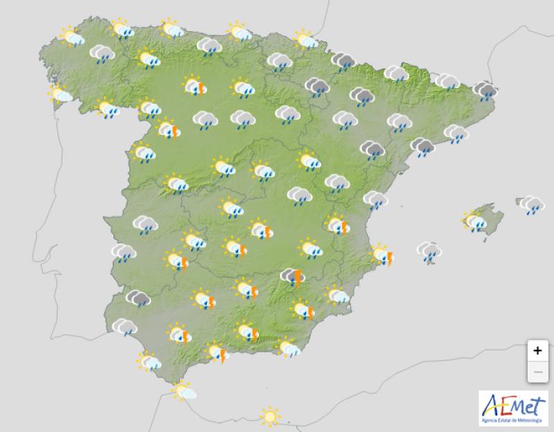 An Isolated Cold Storm hits Spain this weekend: Spain weather forecast Sept 14-17