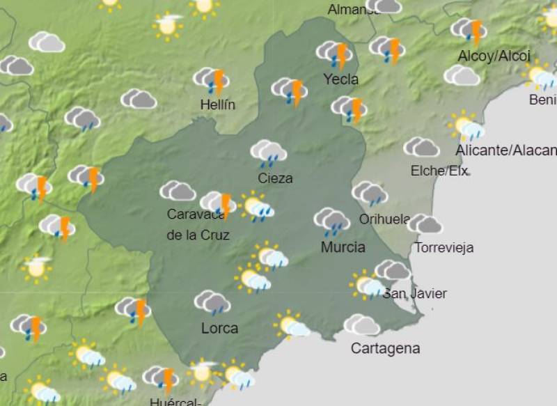 Murcia weekend weather forecast September 14-17: More rain but next week will be brighter