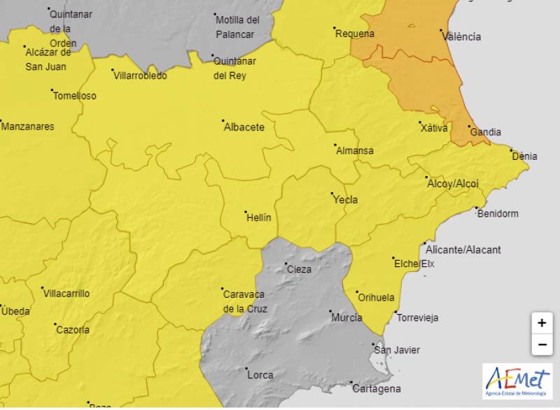 Rain and stormy intervals this weekend: Alicante weather forecast Sept 14-17