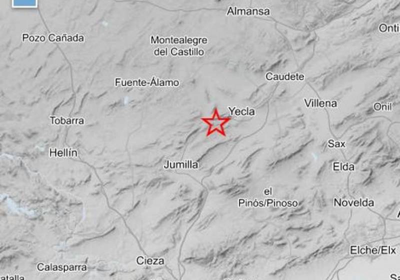 Minor earthquake in northern Murcia this morning