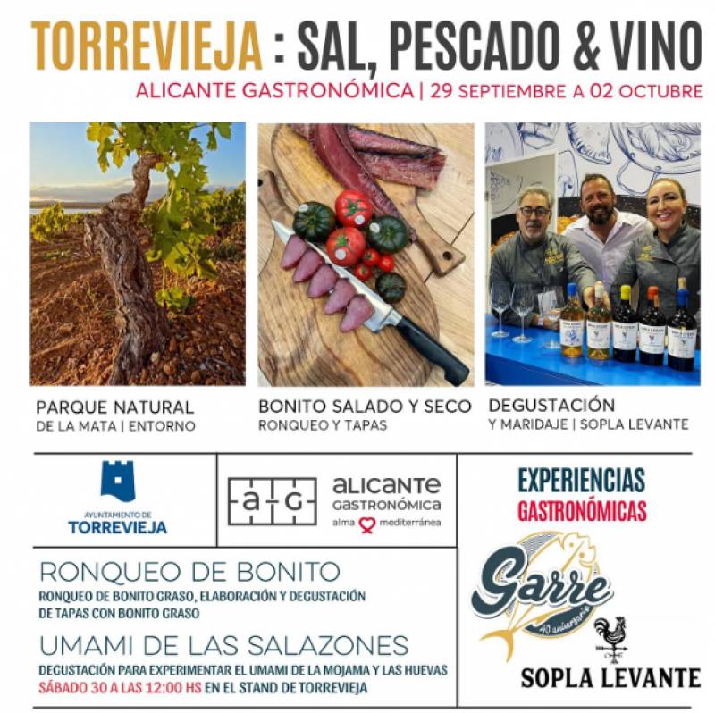 Sept 29-Oct 2 Torrevieja takes centre stage at Alicante Gastronomica