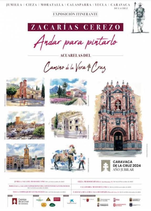 October 4 to 15 Exhibition of paintings by Zacarías Cerezo in Jumilla showing the pilgrimage route to Caravaca de la Cruz