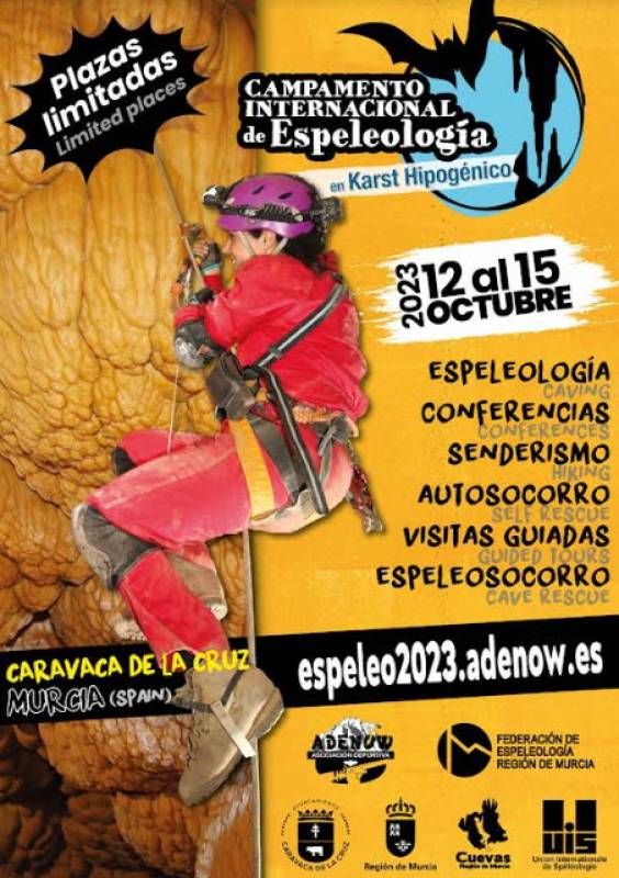 October 11 to 15 International Potholing and Caving Camp in Caravaca de la Cruz